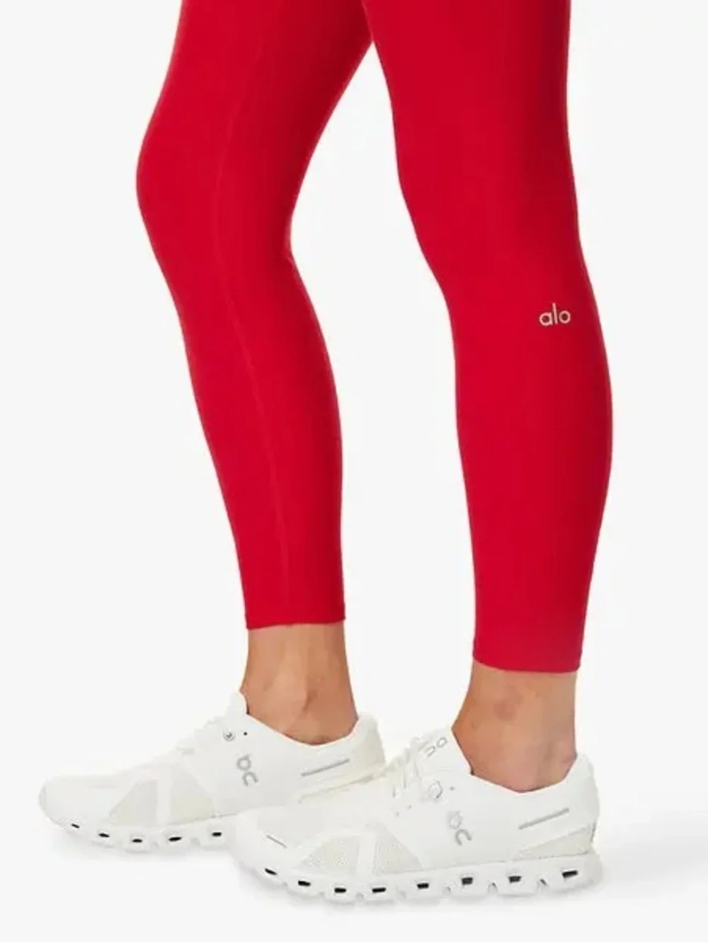 NWT ALO Alosoft High-Waist 7/8 Highlight Leggings, Size M, in Bold Red